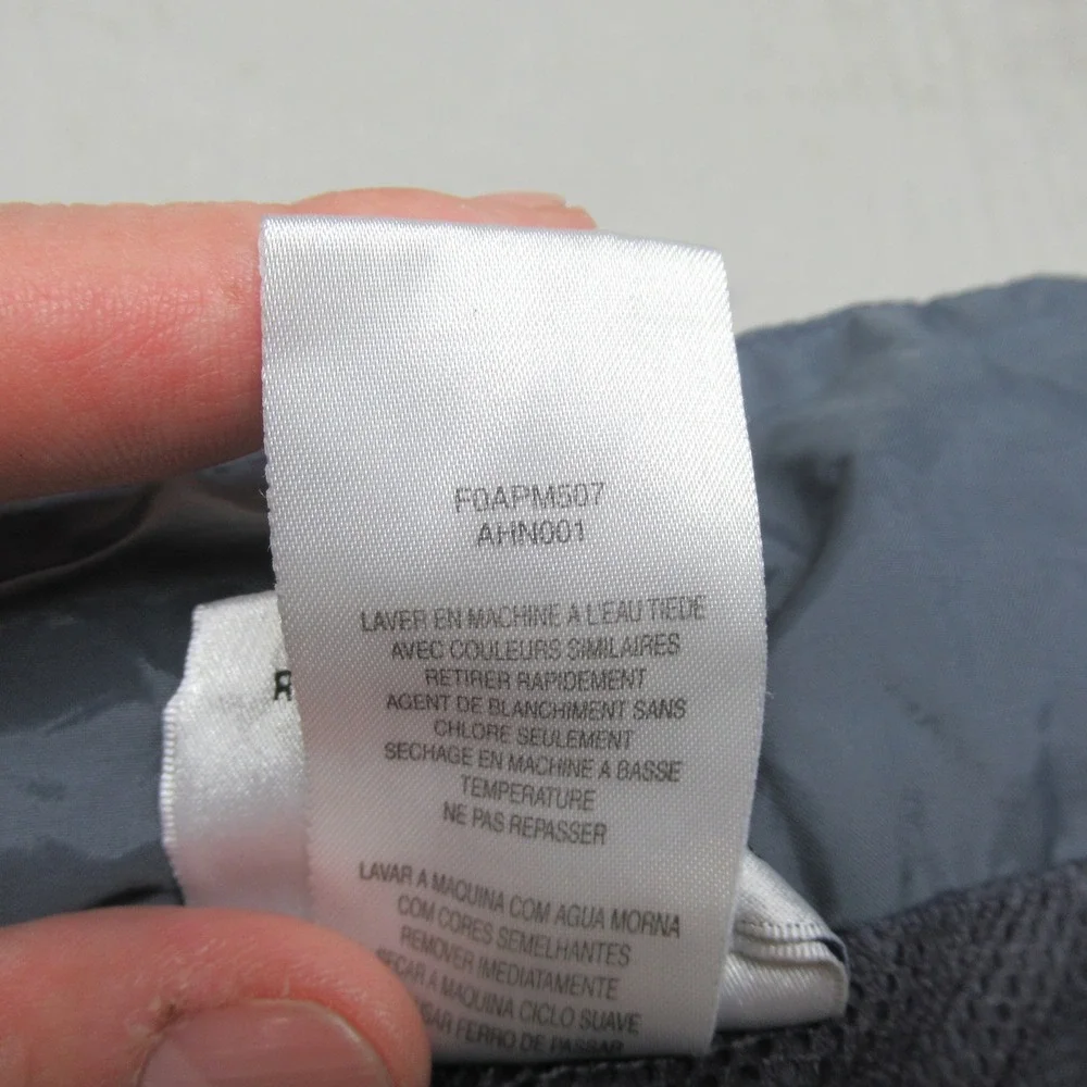 Adidas Jacket Mens Medium Grey Full Zip Light Pack Rain Jog‎ Windbreaker VTG 90s